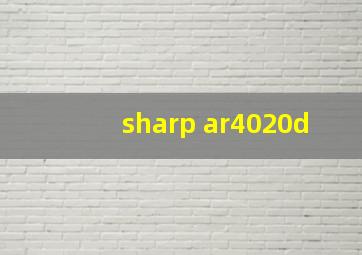 sharp ar4020d